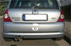 Fox Edelstahl Sportauspuff Renault Clio 2 Typ B 2x80mm rund eingerollt gerade mit Absorber