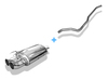 Fox Edelstahl Sportauspuff-Komplettanlage ab Kat Renault Twingo 1 Typ C06 Bj.93-07 2x70mm DTM rund scharf gerade
