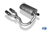 Fox Edelstahl Sportauspuff mittig Renault Twingo 1 Typ C06 Bj.93-07 2x76mm rund eingerollt gerade mit Absorber