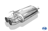 Fox Edelstahl Sportauspuff-Komplettanlage ab Kat Renault Twingo 1 Typ C06 Bj.93-07 2x70mm DTM rund scharf gerade