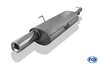Fox Edelstahl Racing-Komplettanlage ab Kat Saab 9-3 I Typ YS3D Bj.98-03 1x90mm rund eingerollt gerade mit Absorber