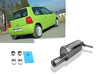 Fox Edelstahl Sportauspuff Seat Arosa 6H 1x90mm rund eingerollt gerade mit Absorber