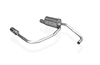Fox Edelstahl Duplex Sportauspuff Seat Arosa 6H 1x90mm rund eingerollt gerade mit Absorber