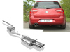Fox Edelstahl Sportauspuff-Komplettanlage ab Kat Seat Exeo 1.6l Limo u. ST 2x80mm rund eingerollt abgeschrägt ohne Absorber