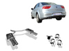 Fox Edelstahl Duplex Sportauspuff Seat Exeo Limo u. ST 2x76mm rund eingerollt abgeschrägt ohne Absorber