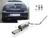 Fox Edelstahl Racing-Komplettanlage ab Kat Seat Ibiza 3 Typ 6L inkl. Sport (Mod. ohne Sport Endrohrausschnitt) 2x70mm rund eingerollt mit Absorber
