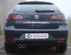 Fox Edelstahl Racing-Komplettanlage ab Kat Seat Ibiza 3 Typ 6L inkl. Sport (Mod. ohne Sport Endrohrausschnitt) 2x70mm rund eingerollt mit Absorber