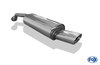Fox Edelstahl Sportauspuff Seat Leon 1M 1.4l 1.6l 1.8l 1.9D Bj.99-06 135x80mm flachoval eingerollt abgeschrägt mit Absorber