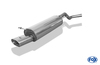 Fox Edelstahl Sportauspuff Seat Leon 1M 1.4l 1.6l 1.8l 1.9D Bj.99-06 135x80mm flachoval eingerollt abgeschrägt mit Absorber