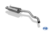 Fox Edelstahl Sportauspuff Seat Leon 1M 1.4l 1.6l 1.8l 1.9D Bj.99-06 135x80mm flachoval eingerollt abgeschrägt mit Absorber