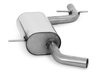 Fox Edelstahl Sportauspuff-Komplettanlage ab Kat Seat Leon 1P Bj.05-12 1x90mm rund eingerollt gerade mit Absorber