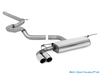Fox Edelstahl Racing-Komplettanlage ab Kat Seat Leon 5F 1.2l 1.4l + 1.6-2.0l TDI ab 2012 (Mod. mit Starrachse) 2x80mm rund doppelwandig abgeschrägt
