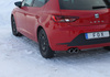 Fox Edelstahl Sportauspuff Seat Leon 5F 1.2l 1.4l + 1.6-2.0l TDI ab 2012 (Mod. mit Einzelradaufhängung) 2x80mm rund eingerollt abgeschrägt