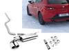Fox Edelstahl Racing-Komplettanlage ab Kat Seat Leon 5F 1.8l 2.0l TDI 135kW je 2x80mm rund eingerollt abgeschrägt