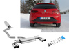 Fox Edelstahl Duplex Sportauspuff-Komplettanlage ab Kat Seat Leon 5F 1.8l 2.0l TDI 135kW je 2x80mm rund doppelwandig abgeschrägt