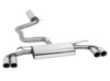 Fox Edelstahl Duplex Sportauspuff-Komplettanlage ab Kat Seat Leon 5F Cupra je 2x80mm rund doppelwandig abgeschrägt
