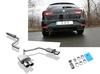 Fox Edelstahl Duplex Sportauspuff-Komplettanlage ab Kat Seat Leon ST 5F 1.2l 1.4l 1.8l (Mod. mit Starrachse) ab 2013 je 2x90mm rund eingerollt abgeschrägt