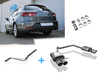 Fox Edelstahl Duplex Racing-Komplettanlage ab Kat Seat Leon ST 5F 1.2l 1.4l 1.8l (Mod. mit Starrachse) je 2x90mm rund doppelwandig abgeschrägt