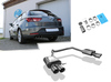 Fox Edelstahl Duplex Sportauspuff Seat Leon ST 5F 1.4l 1.8l (Mod. mit Einzelradaufhängung) je 2x90mm rund doppelwandig abgeschrägt