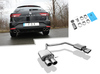 Fox Edelstahl Duplex Sportauspuff Seat Leon ST 5F 2.0l TDI (Mod. mit Einzelradaufh.) ab 2013 je 2x90mm rund eingerollt abgeschrägt