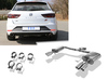 FOX Edelstahl Duplex Sportauspuff Seat Leon ST Cupra 4Drive Typ 5F je 2x80mm rund doppelwandig abgeschrägt