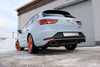 Fox Edelstahl Duplex Sportauspuff-Komplettanlage ab Kat Seat Leon ST 5F Cupra für Rieger Heckeinsatz je 160x90mm oval eingerollt seitlich und unten abgeschrägt