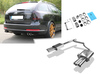 FOX Edelstahl Duplex Sportauspuff Skoda Octavia RS 1Z je 2x76mm rund doppelwandig abgeschrägt