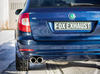 Fox Edelstahl Sportauspuff Skoda Superb 3T 1.8 2.0l TSI 2x80mm rund doppelwandig abgeschrägt
