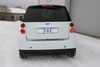 FOX Edelstahl Duplex Sportauspuff inkl. Flexrohr Smart Fortwo Typ 451 ab 2011 je 86x54mm oval eingerollt abgeschrägt