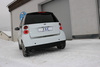 FOX Edelstahl Duplex Sportauspuff inkl. Flexrohr Smart Fortwo Typ 451 ab 2011 je 86x54mm oval eingerollt abgeschrägt
