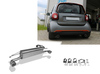 Fox Edelstahl Duplex Sportauspuff Smart Fortwo 3 Typ 453 ab 2014 je 78x75mm rechteckig eingerollt abgeschrägt