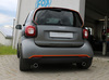 Fox Edelstahl Duplex Sportauspuff Smart Fortwo 3 Typ 453 ab 2014 je 78x75mm rechteckig eingerollt abgeschrägt