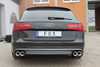 Fox Edelstahl Duplex Sportauspuff Audi A6 4G Typ C7 2.0l TFSI 2.8l FSI + quattro je 2x90mm rund eingerollt mit Absorber