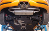 Fox Edelstahl Sportauspuff Mittig Ford Focus 3 ST 2x 115x85mm oval eingerollt abgeschrägt ohne Absorber