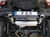 FOX Edelstahl Duplex Sportauspuff Jeep Wrangler 4 JL 4-Türer ab 2018 2.0l je 100mm rund doppelwandig abgeschrägt