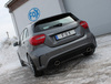 Fox Edelstahl Duplex Sportauspuff-Komplettanlage ab Kat. Mercedes A-Klasse W176 je 115x85mm oval eingerollt abgeschrägt