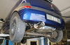 Fox Edelstahl Sportauspuff-Komplettanlage ab Kat Opel Corsa C 1x90mm rund eingerollt gerade mit Absorber