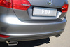 FOX Edelstahl Duplex Sportauspuffanlage ab Kat. VW Jetta 4 (Typ 162) 2.0l 2.5l je 145x65mm trapezförmig eingerollt abgeschrägt