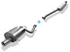 Fox Edelstahl Sportauspuff-Komplettanlage ab Kat Subaru Impreza GD u. GG 1x90mm rund eingerollt gerade mit Absorber