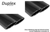 Fox Edelstahl Duplex Sportauspuff-Komplettanlage ab Kat Subaru Impreza WRX inkl. STI GD u. GG 2x115x85mm oval eingerollt abgeschrägt