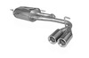 Fox Edelstahl Sportauspuff Subaru Justy 2 JMA/MS mit lack. Stoßstange 2x76mm rund eingerollt gerade mit Absorber