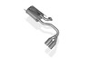 Fox Edelstahl Sportauspuff Subaru Justy 2 JMA/MS mit lack. Stoßstange 2x76mm rund eingerollt gerade mit Absorber