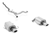 Fox Edelstahl Duplex Racing-Komplettanlage ab Kat Subaru Legacy 4 BL Limousine 2.0l Bj.03-09 je 115x85mm oval eingerollt abgeschrägt mit langer Tulpe