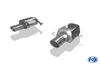 Fox Edelstahl Duplex Racing-Komplettanlage ab Kat Subaru Legacy 4 BL Limousine 2.0l Bj.03-09 je 129x106mm oval eingerollt abgeschrägt mit langer Tulpe