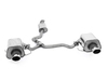 Fox Edelstahl Duplex Sportauspuff-Komplettanlage ab Kat Subaru Legacy 4 BL Limousine 2.5l Bj.03-09 je 115x85mm oval eingerollt abgeschrägt mit langer Tulpe