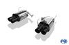 FOX Edelstahl Duplex Sportauspuffanlage ab Kat Subaru WRX STI Stufenheck ab 2014 je 2x90mm rund eingerollt in schwarz