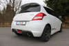 Fox Edelstahl Duplex Racing-Komplettanlage ab Kat Suzuki Swift Sport 4 Typ FZ NZ ab 2011 je 100mm rund doppelwandig abgeschrägt