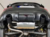 Fox Edelstahl Duplex Sportauspuff Toyota GT86 u. Subaru BRZ je 129x106mm oval eingerollt seitlich abgeschrägt in schwarz