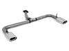 Fox Edelstahl Duplex Endrohrgeweih Toyota RAV 4 III 2.2l Diesel 135x80mm flachoval eingerollt abgeschrägt mit Absorber