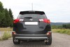 FOX Edelstahl Duplex Sportauspuff-Komplettanlage ab Kat Toyota RAV4 IV Diesel ab 2013 je 2x80mm rund eingerollt abgeschrägt mit Absorber